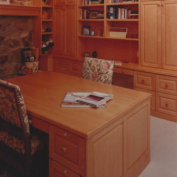 Home Office with Built In Cabinets