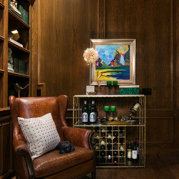 Home Office With Chair and Wine Rack