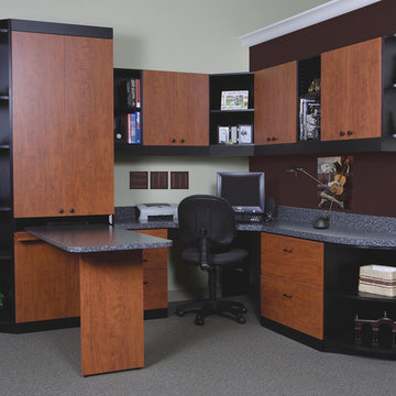 Home office with drop down desk