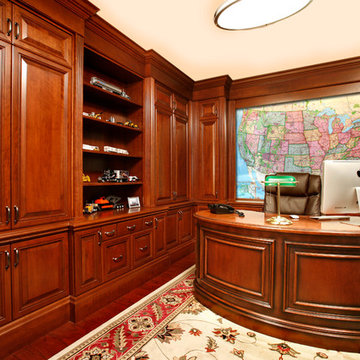 Home office with kidney desk