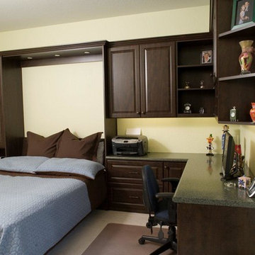 Home Office with Wall Bed - Traditional