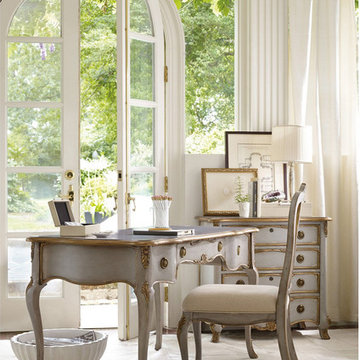 Hooker Furniture 54" Writing Desk in Gray & Hooker Furniture Lateral File in Gra