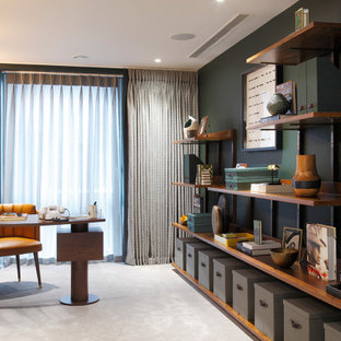 Inspiration for a contemporary home office in London.