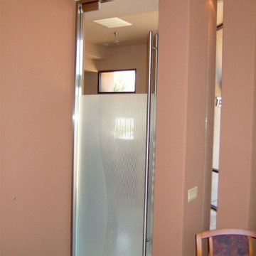 Interior Glass Doors with Obscure Frosted Glass - Divise Stripes