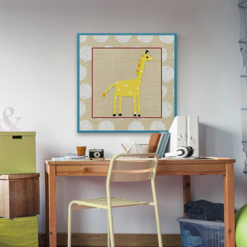 "Katherine’s Giraffe" Painting Print on Wrapped Canvas