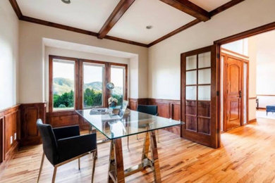 Inspiration for a transitional home office remodel in Salt Lake City