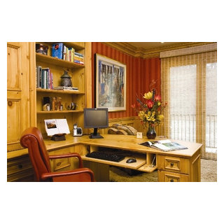 knotty pine office desk