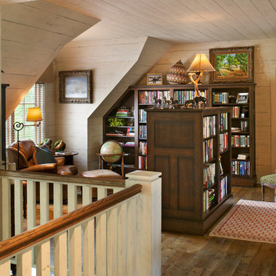 Home office - traditional dark wood floor home office idea in Other