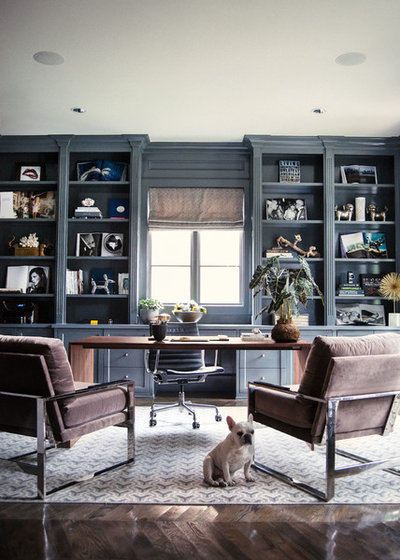 Transitional Home Office by The Newport Group, Construction Co.