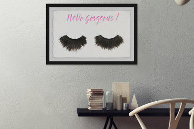 "Lashes & Lips II" Framed Painting Print