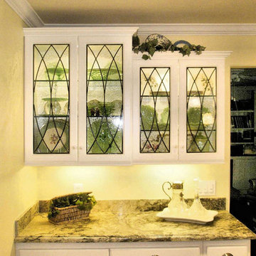 Leaded Glass Cabinet Inserts for - Poulos Residence