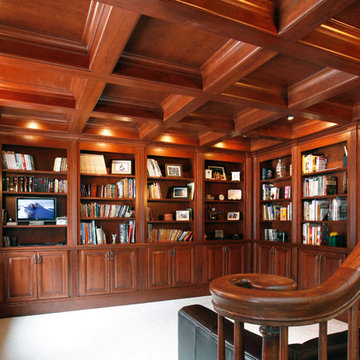 Library with coffered ceiling