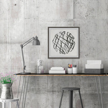 "Lineas Convergentes" Framed Painting Print
