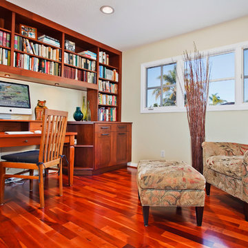 Lively Green Kitchen and Living Space