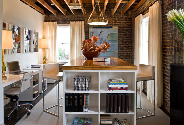 Contemporary Home Office by Kenneth Brown Design