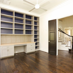 Transitional home office photo in Houston