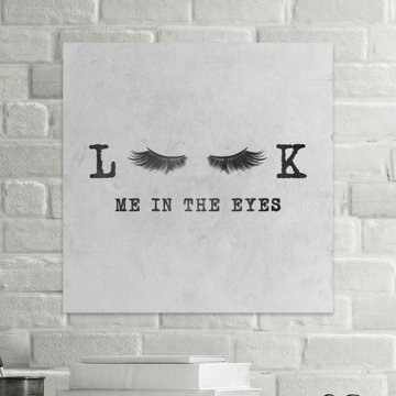 "Look Me in the Lashes" Painting Print on Wrapped Canvas