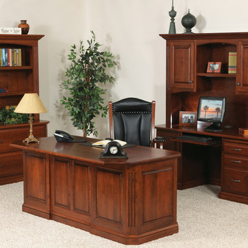 Luxury Amish-Crafted Buckingham Office Suite in Cherry