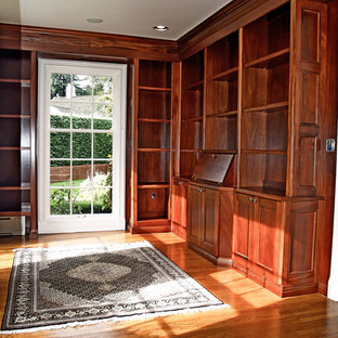 Inspiration for a timeless home office remodel in Seattle