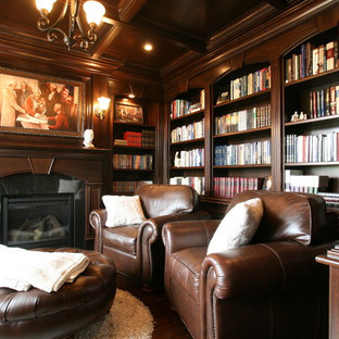 Example of a classic home office design in Other