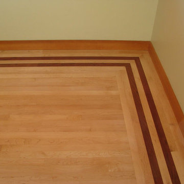 Maple floor with Brazilian Cherry Border