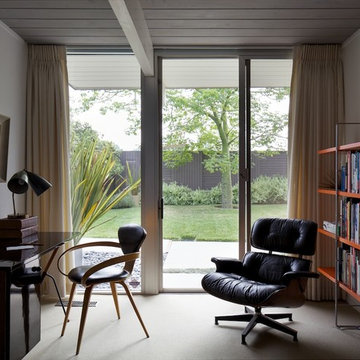 Mid-century home office space