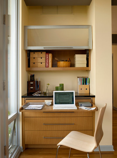 Midcentury Home Office by Lucy Johnson Interior Design