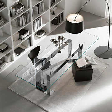 Miles Glass Table by Tonelli Design