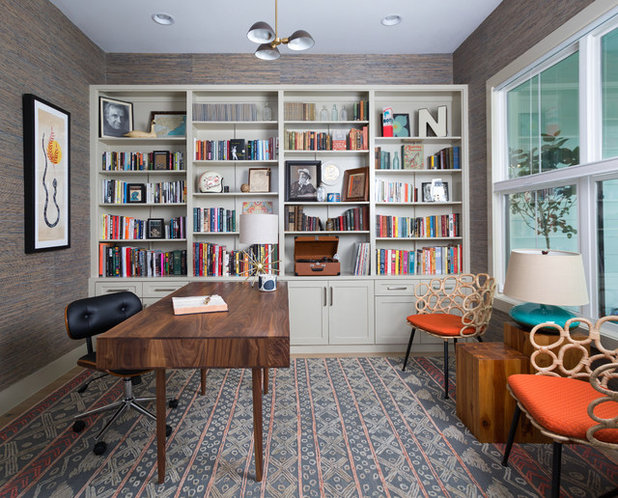 Transitional Home Office by Murphy Moon Design
