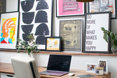 Inspiration for a modern home office remodel in Orange County