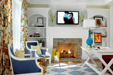 Inspiration for an eclectic home office remodel in St Louis