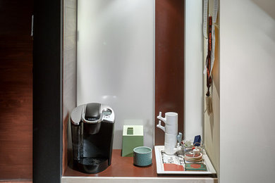 Example of a small trendy home office design in Other