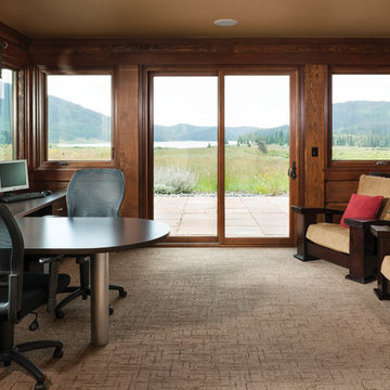 Mountain Modern Log Home: The Hahn's Peak Residence - Office