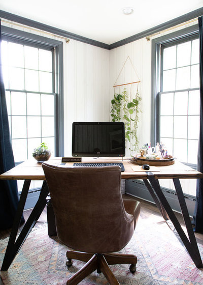 Transitional Home Office by Rachel Loewen Photography