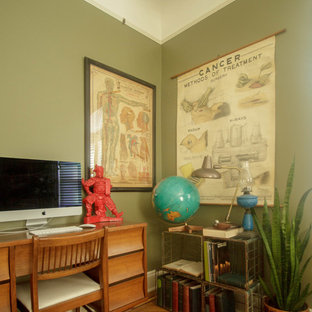 Inspiration for an eclectic home office in New York.