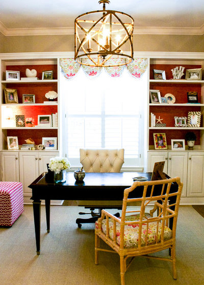 Traditional Home Office by Mina Brinkey