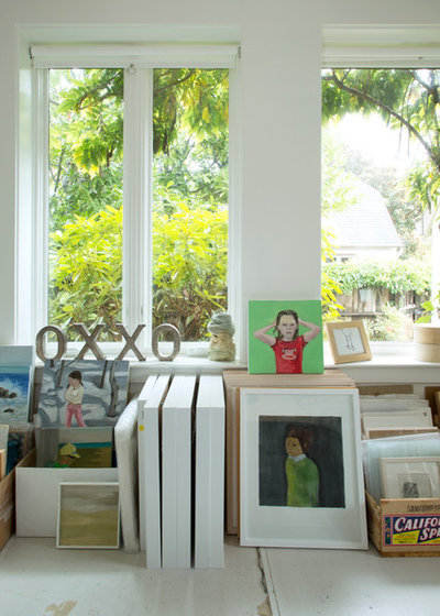 Eclectic Home Office by Margot Hartford Photography