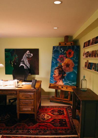 Eclectic Home Office by Ellie Lillstrom Photography