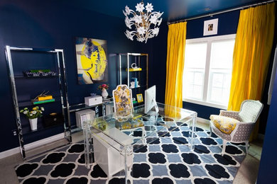 Navy & Yellow Home Office