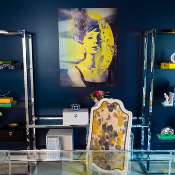 Navy & Yellow Home Office