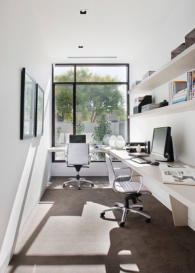 Contemporary Home Office by dcf design group