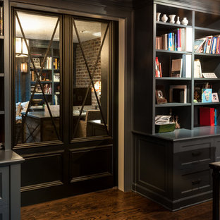 Example of an eclectic home office design in Seattle