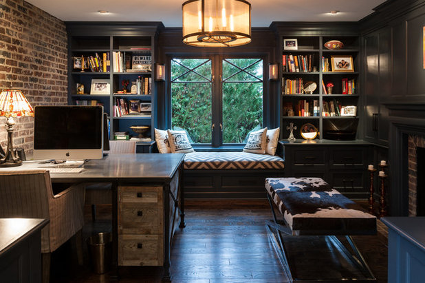 Industrial Home Office by Kristi Spouse Interiors