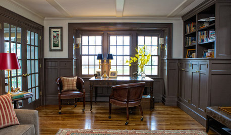 Room of the Day: Stately Study Includes a Cozy Family Space