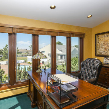 New Wood Casement Windows in Great Home Office - Renewal by Andersen