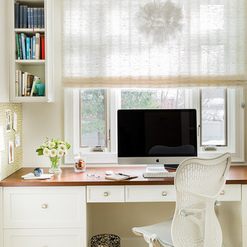 Newton MA - Modern Kitchen - Adjacent Home Office