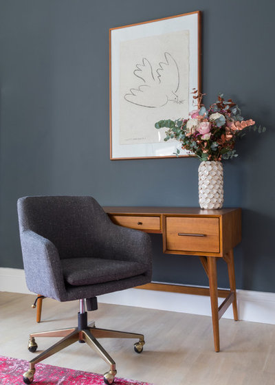 Midcentury Home Office by Honeybee Interiors and Joinery