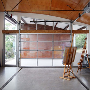 Imagen de estudio moderno con paredes blancas