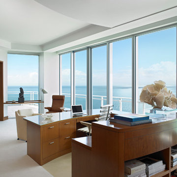 oceanfront penthouse home office