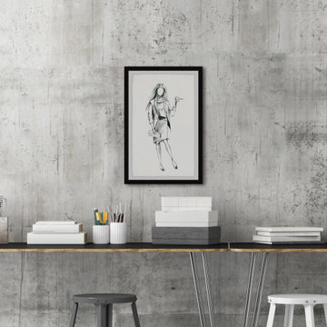"Office Attire" Framed Painting Print